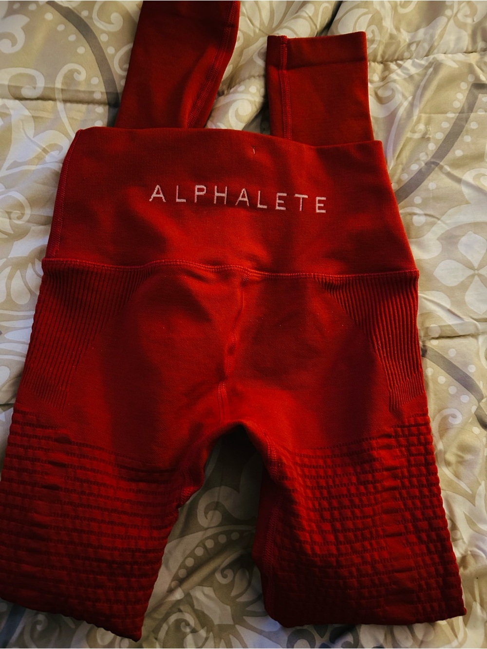 Alphalete Red Seamless Performance Bottoms
